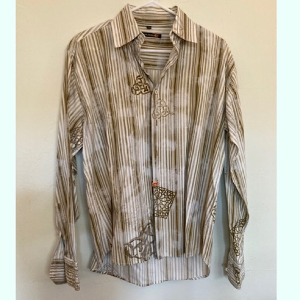 Point Zero Button Down Long Sleeve Shirt Size Med